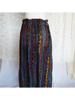 Vintage Whismigoth Maxi Broomstick Skirt Sheer Gauze Boho Artsy Hippie